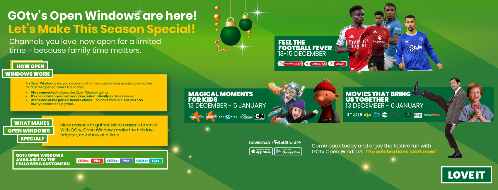 It's Time For GOtv’s Festive Open Windows