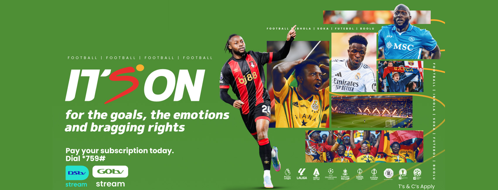Catch the upcoming 2025/26 Football Season on DStv and GOtv!    